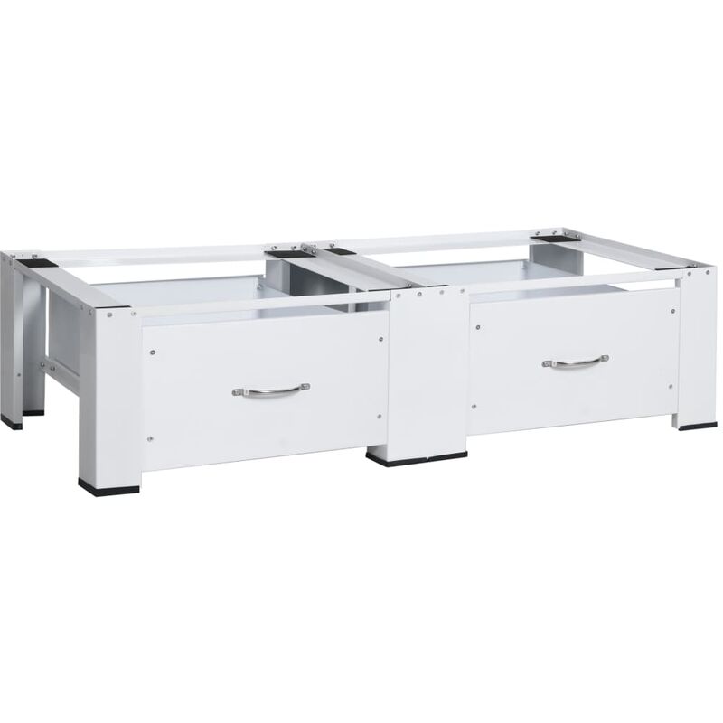 

BHD - Pedestal doble de la lavadora y la secadora con cajones blanco
