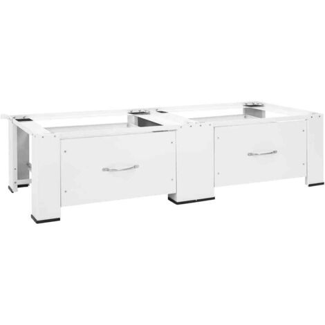 Pedestal doble para lavadora y secadora con cajones