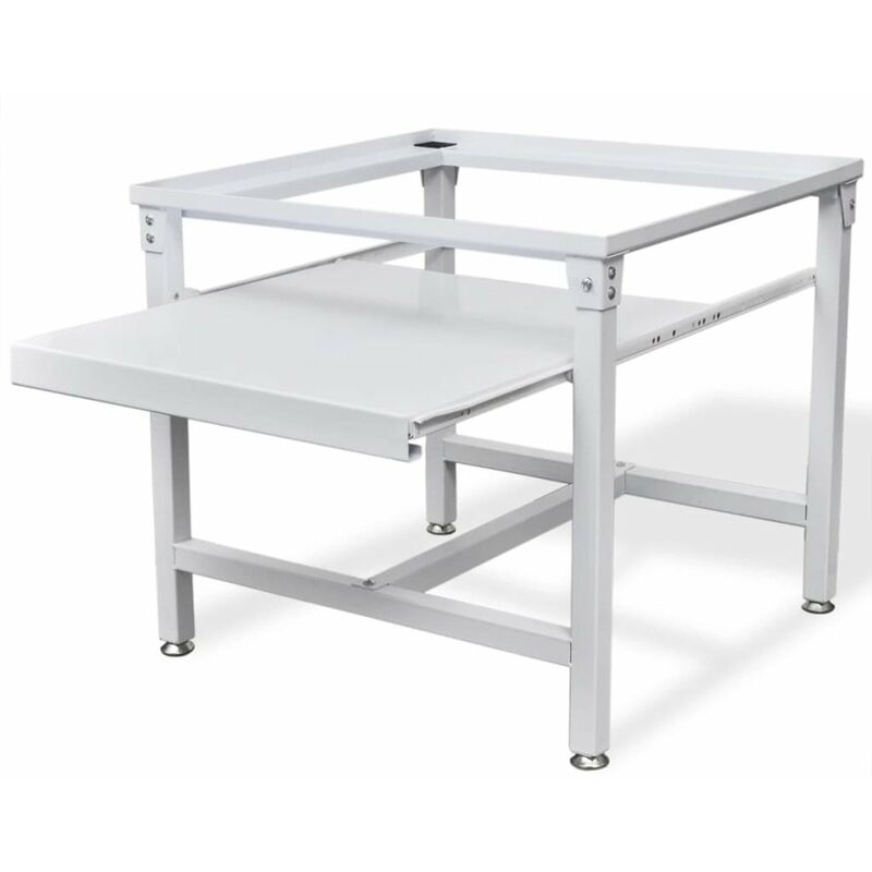 

Pedestal para la lavadora con estante extraible blanco