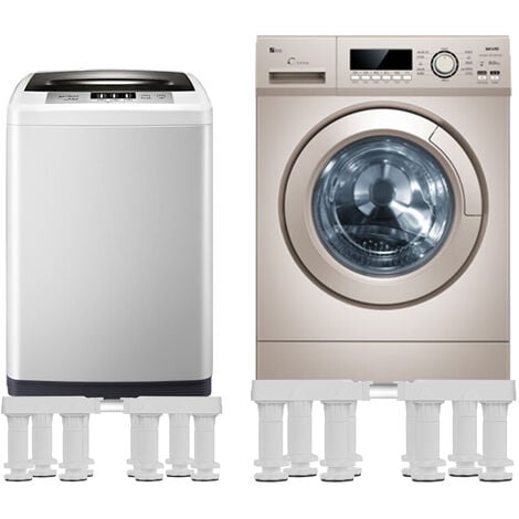 Set 2x Soporte universal para lavadora o secadora pedestal blanco