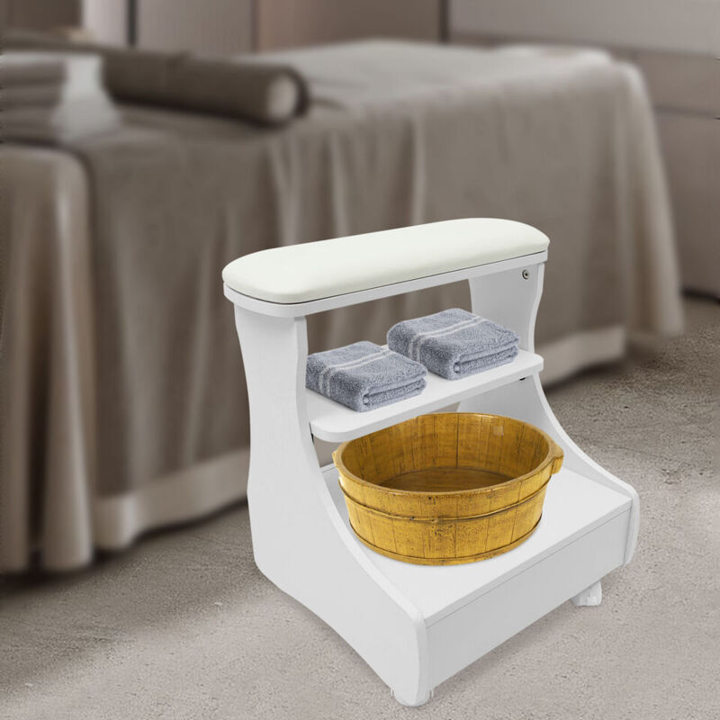 Pédicure pédicure manucure meubles tabouret de bain de pied avec roulettes chariot 20 kg / 44,09 lb