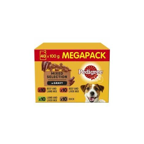 Pedigree Adult Wet Dog Food Pouches Mixed in Gravy Mega Pack - 753853
