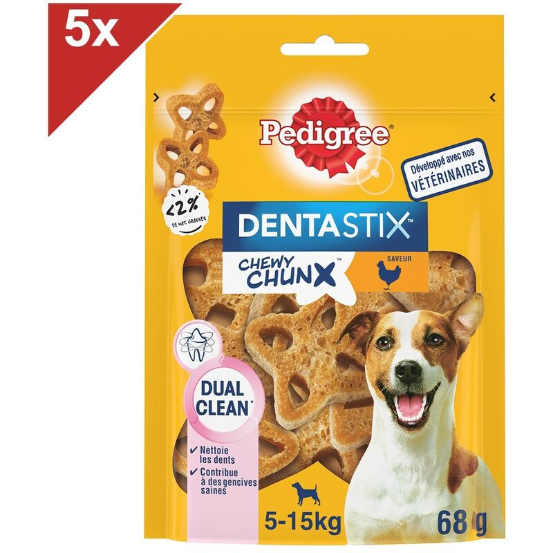 Dentastix Chewy Chunx Friandises à mâcher pour chien entre 5-15kg 5x68g - Pedigree