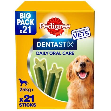 Pedigree Dentastix Fresh Daily Dental Chews Large Dog 21 Sticks PK4 - 265862