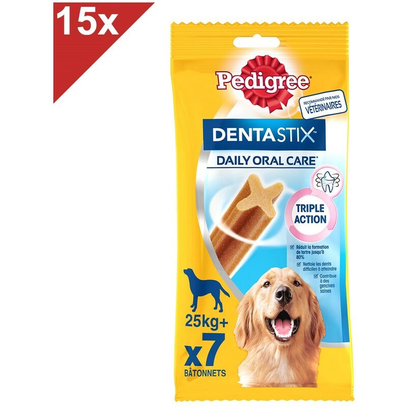 Pedigree - Dentastix Friandises à mâcher grand chien 105 sticks dentaires (15x7)