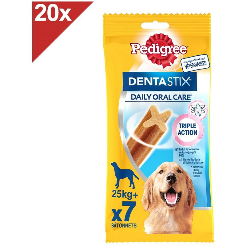 Dentastix Friandises à mâcher grand chien 140 sticks dentaires (20x7) - Pedigree