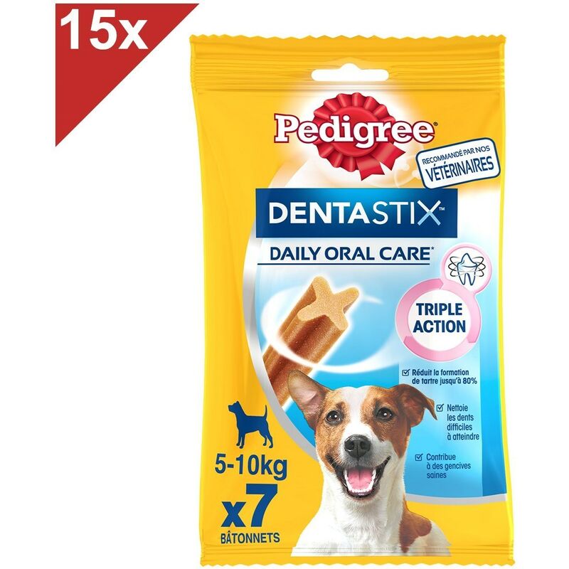Dentastix Friandises à mâcher petit chien 105 sticks dentaires (15x7) - Pedigree