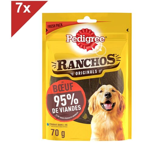 PEDIGREE Ranchos Récompenses riche en boeuf pour chien (7x70g)