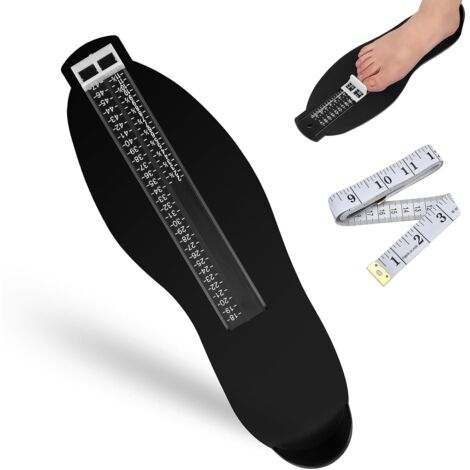 Pedimetre Enfants et Adultes, Pointure Chaussure Mesurer Pied Dispositif de Mesure pour Déterminer la Pointure 18 à 47 et Ruban à Mesurer 1.5m