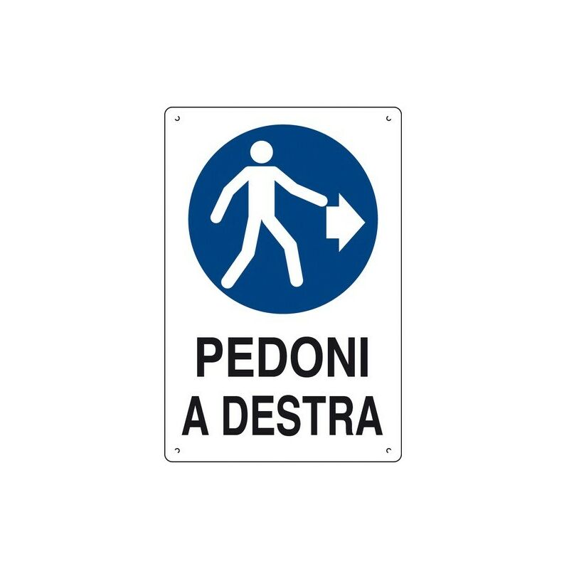 Image of Pedoni (destra) cartelli da cantiere polionda