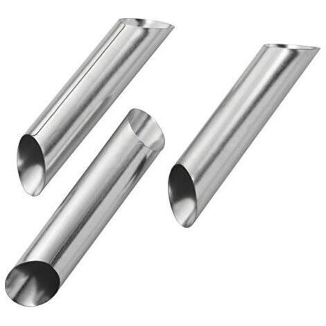 Pedrini 3 Stampi per Cannoli in acciaio inox Cm 12,5