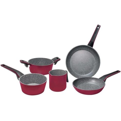 PEDRINI EVO COLOR BATTERIA DI PENTOLE IN SET DA 5 PEZZI ROSSA