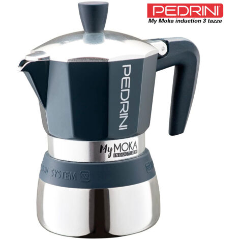 Pedrini MyMoka induction Italian coffee maker Brown, Stainless steel