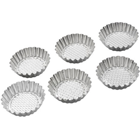 Pedrini Set 6 Formine Per Dolci Lillo Acciaio Inox Ø 9,5 Cm