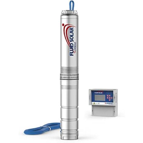 Pedrollo FLUIDE SOLAIRE 1/20 - Kit de pompe électrique submersible solaire pour puits de 4" - 1500 W