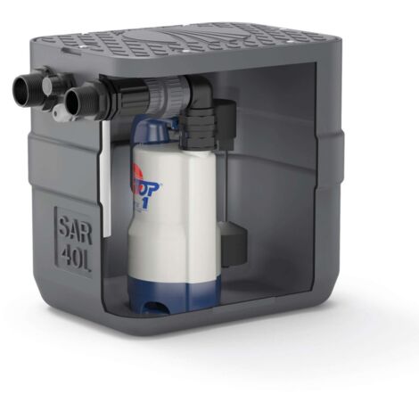 Pedrollo – Station de relevage eaux pluviales 40L – Débit 4,8m³/h – Hauteur manométrique 6m – Compact 41x31x41cm – Pompe professionnelle