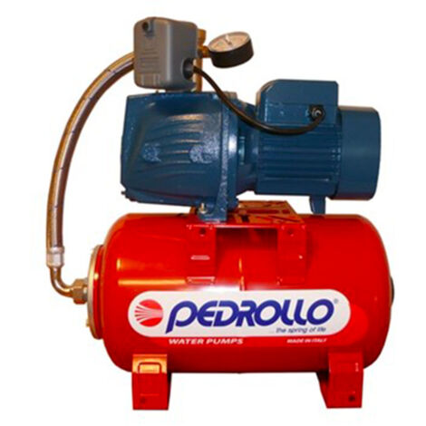 Pedrollo – Surpresseur 100L – Pompe à eau 0,75 kW – Débit 7,2 m3/h – Autonome pour eau de pluie et puits – Fonctionnement silencieux