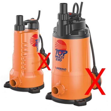Pedrollo TOP MULTI 2-EVO SG Bomba de evacuación SIN flotador aguas pluviales 0,55kW riego de depósitos fiabilidad MONOFÁSICA