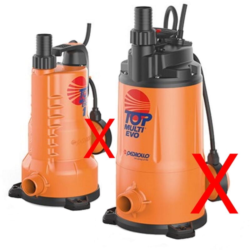 Top multi 2-EVO sg Pompe d'évacuation sans flotteur eaux pluviales 0,55kW arroser cuves fiabilité monophase - Pedrollo