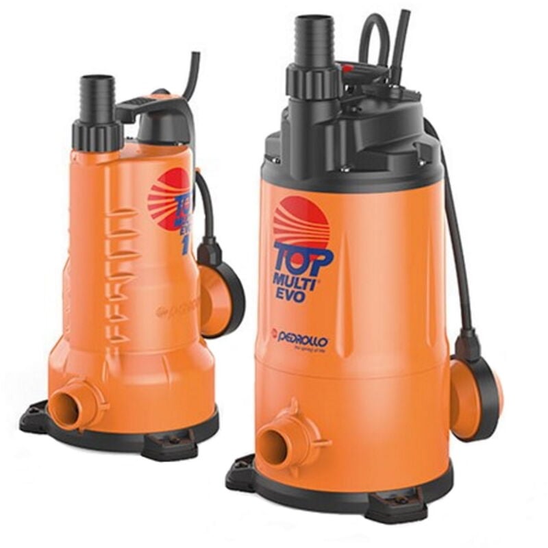 Top multi 3-EVO Pompe immergée avec flotteur eaux pluviales 0,55kW arroser cuves vidage grand débit monophase - Pedrollo