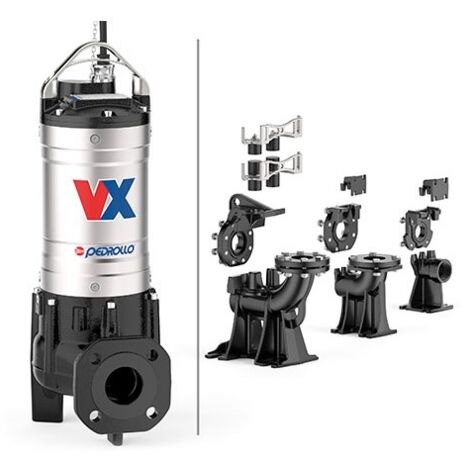 Pedrollo VX 55/80 - Pompe électrique VORTEX pour eaux usées triphasées