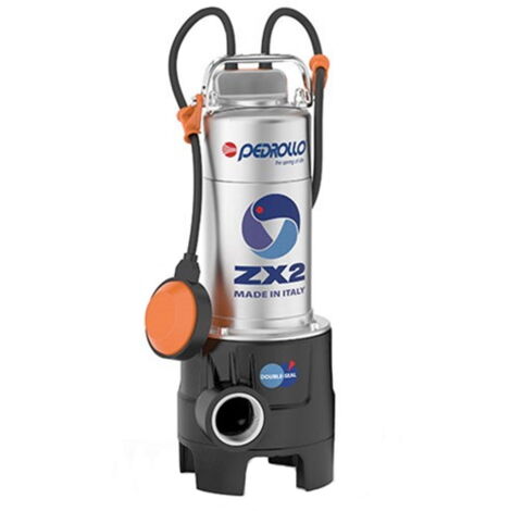 Pedrollo ZXm2/40 Pompe d'évacuation eaux vannes VORTEX automatique Mono 0,75hp grand débit pour relever dans les égouts