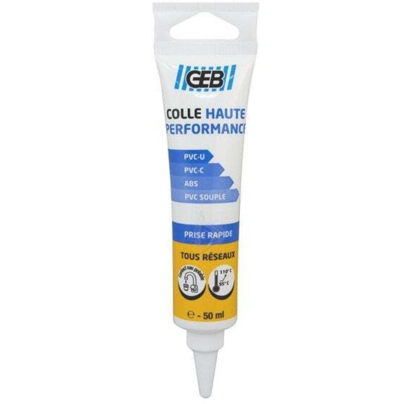 Pegamento pvc alto rendimiento 50 ml Tubo GEB 50 ml Geb