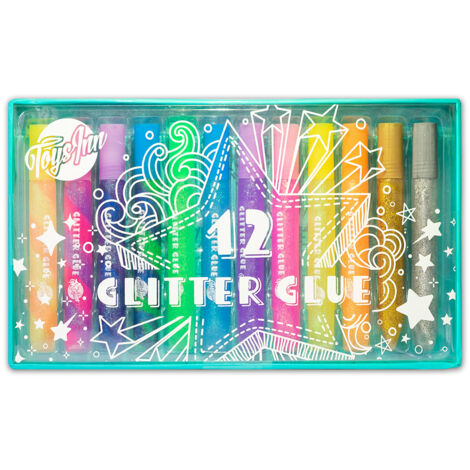 Pegamento con brillantina 12 colores STN6925