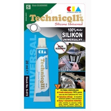 Pegamento de silicona universal, incoloro, 20 ml - TQ S-072
