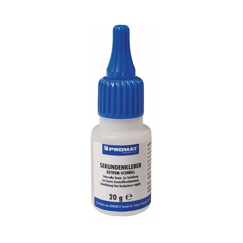 

Pegamento instantáneo ultra rápido 20 g Botella incolorida Chemicals - Promat