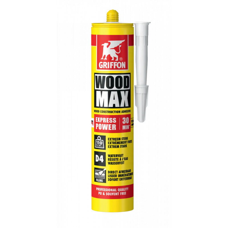 

Pegamento para madera sin disolventes y sin PU, 380g, WOOD MAX EXPRESS