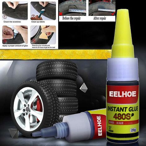 Pegamento para reparación de neumáticos Mighty, sellador para pinchazos de neumáticos, parche para reparación de neumáticos de coche y bicicleta
