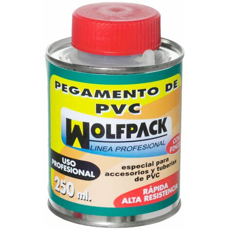 Pegamento PVC Wolfpack Con Pincel 250 cm³