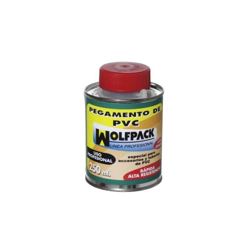 

Pegamento pvc con pincel 250 ml. - Wolfpack