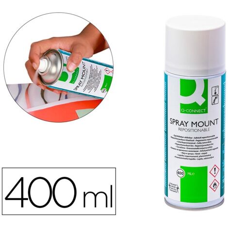 Pegamento q-connect spray quick mount adhesivo reposicionable 400 ml