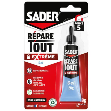 Pegamento reparador en gel Extreme, tubo de 20 g.