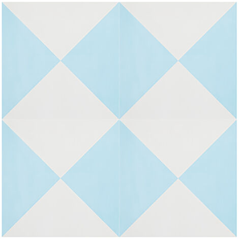 Pegane – Lot de 4 carreaux de ciment véritable 20x20cm – Couleur bleu – Épaisseur 14mm – Poreux pour traitement hydrofuge