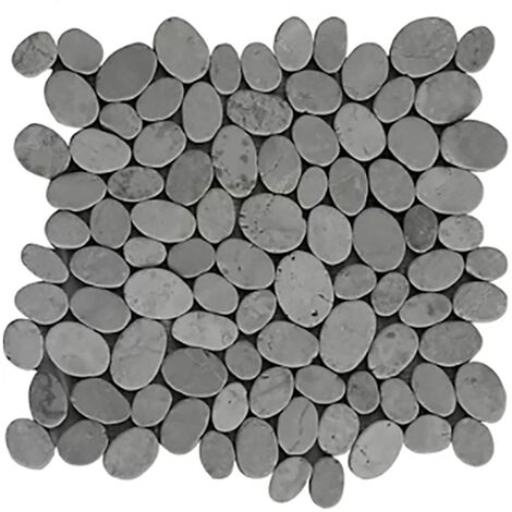 Pegane – Mosaïque en marbre naturel gris mat 33x33 cm – Plaque mur et sol – Épaisseur 8-10mm – Pour espaces intérieurs et extérieurs