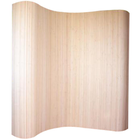 Pegane – Paravent bambou naturel 200 x 250 cm – Souple et modulable – Revers en feutrine grise – Pour aménagement intérieur