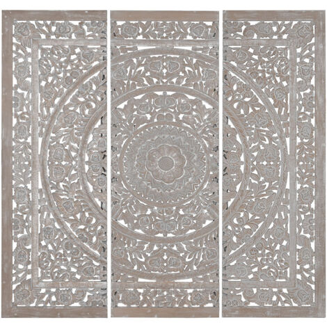 Pegane – Tête de lit en MDF gris 180x3x180 cm – Élégance et fonctionnalité pour chambre – Poids 37,30 kg