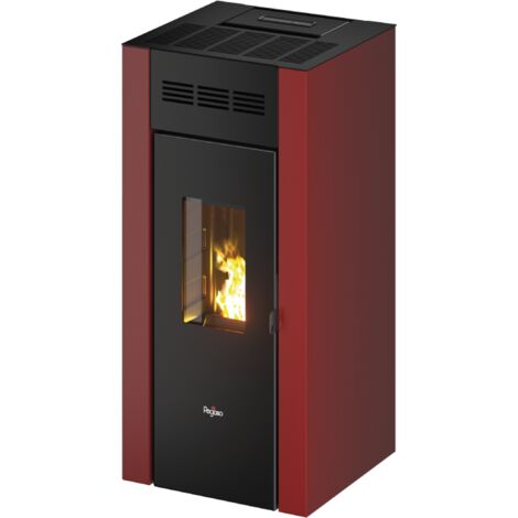 Pegaso Elane - Estufa de pellets ventilada 8,5 Kw Roja