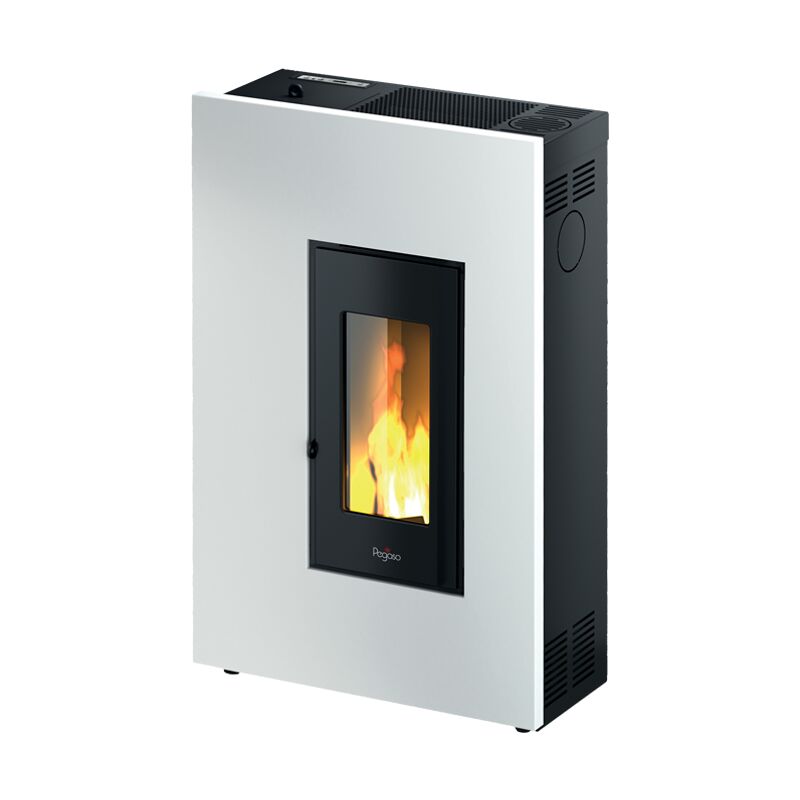 Pegaso - Madison - Poêle à pellets gainable 5,2 Kw en Blanc