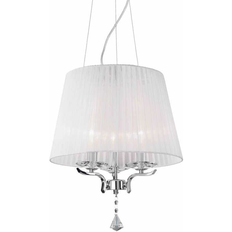 01-ideal Lux - PEGASO white pendant light 3 bulbs