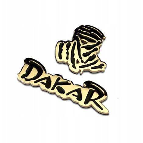Pegatina DAKAR EMBLEMA 3D Metal Oro