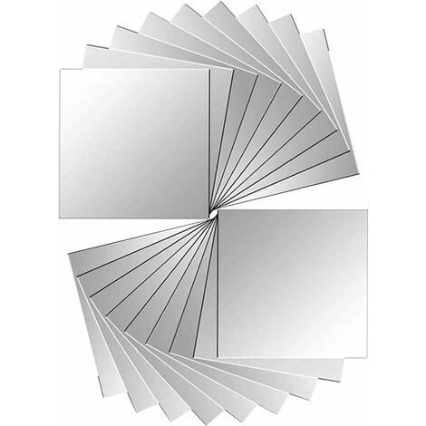 Pegatina De Espejo MINKUROW, 48 Uds., Espejo Adhesivo De 15x15cm, Decoración Para Habitación De Mascotas, Bricolaje, Para Sala De Estar, Porche