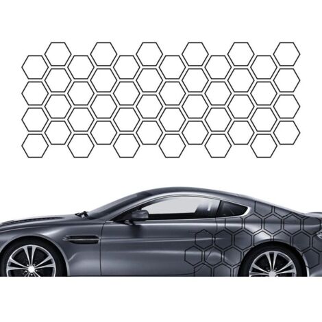 Pegatina para coche con diseño de panal de abeja - Decoración para la puerta lateral, Calcomanía con bonito patrón geométrico de abeja, Adhesivo autoadhesivo resistente a los arañazos