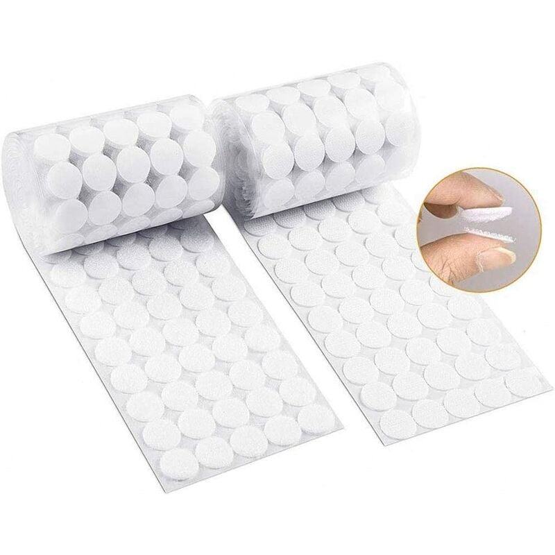 

Pegatina redonda para rascar, círculos con ganchos y lazos, autoadhesivo, 500 pares de monedas, almohadilla adhesiva con gancho y bucle trasero,