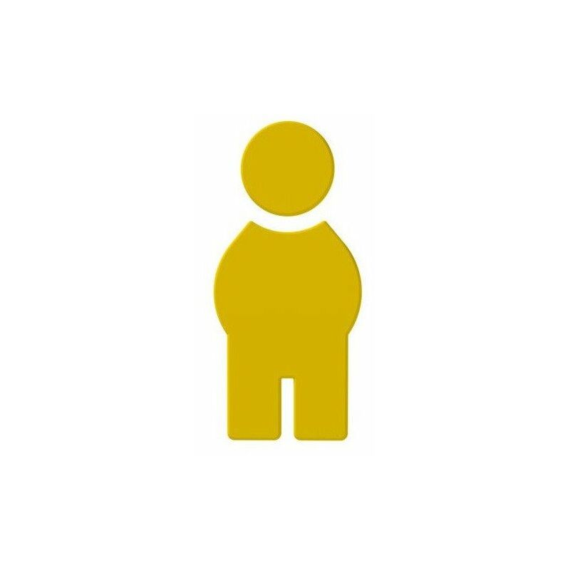 

Pegatina símbolo masculino SERIE 801. Poliamida amarillo mostaza