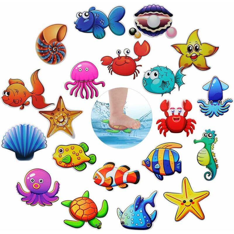 

Pegatinas antideslizantes para bañera, muebles de baño, pegatinas de dibujos animados, calcomanías de pared y murales, impermeables, pegatinas (vida