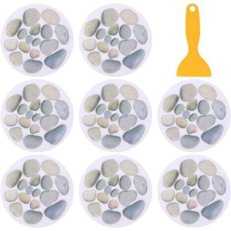 Pegatinas antideslizantes para bañera ZVD (incluye raspador) para baño y ducha